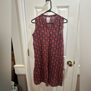 RAGA Anthropologie Floral Boho Shift Dress Knee Length Thin Sleeveless Small‎